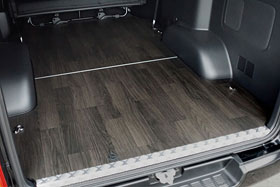 CRUNK製 HIACE S-GL フロアーボード 2分割 / ダークウッド