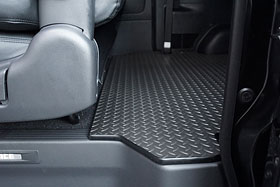 CRUNK製 HIACE S-GL フロアーボード 2分割 / 縞鋼板柄ダークシルバー