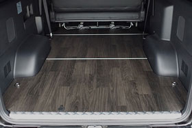 CRUNK製 HIACE S-GL フロアーボード 3分割全面 / ダークウッド